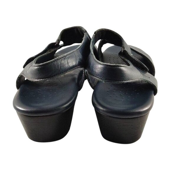 SAS Suntimer Women's Size 9.5M Navy Block Heel Sandals W/ Adjustable Strap - Picture 6 of 8